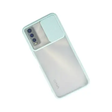 Vivo Y11s Kılıf Palm Buzlu Kamera Sürgülü Silikon - Turkuaz
