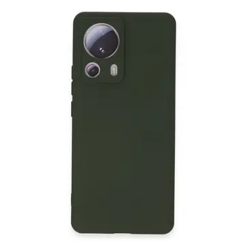 Xiaomi Mi 13 Lite Kılıf Nano İçi Kadife Silikon - Koyu Yeşil
