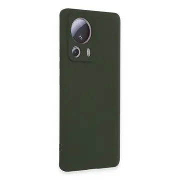 Xiaomi Mi 13 Lite Kılıf Nano İçi Kadife Silikon - Koyu Yeşil
