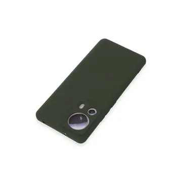 Xiaomi Mi 13 Lite Kılıf Nano İçi Kadife Silikon - Koyu Yeşil