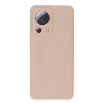 Xiaomi Mi 13 Lite Kılıf Nano İçi Kadife Silikon - Pudra