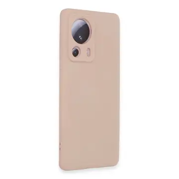 Xiaomi Mi 13 Lite Kılıf Nano İçi Kadife Silikon - Pudra