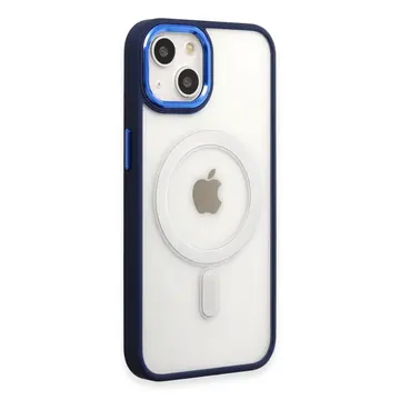 İphone 15 Pro Kılıf Room Magneticsafe Silikon - Lacivert