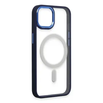 İphone 15 Pro Kılıf Room Magneticsafe Silikon - Lacivert