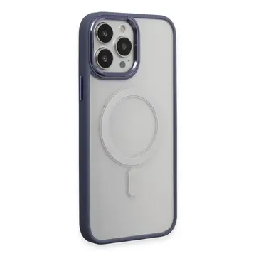 İphone 15 Pro Max Kılıf Room Magneticsafe Silikon - Sierra Blue