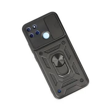 Realme C25y Kılıf Pars Lens Yüzüklü Silikon - Siyah