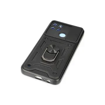 Realme C25y Kılıf Pars Lens Yüzüklü Silikon - Siyah