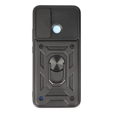 Realme C25y Kılıf Pars Lens Yüzüklü Silikon - Siyah
