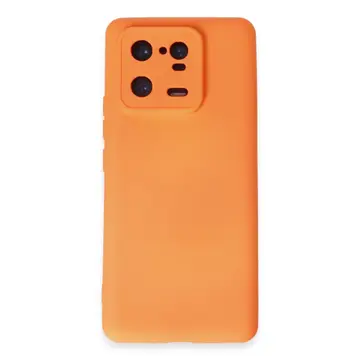 Xiaomi Mi 13 Pro Kılıf Nano İçi Kadife Silikon - Turuncu
