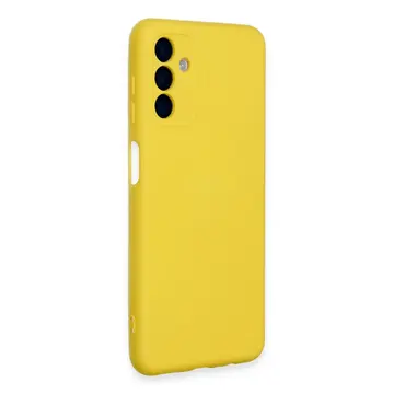 Samsung Galaxy A24 4g Kılıf Nano İçi Kadife Silikon - Sarı