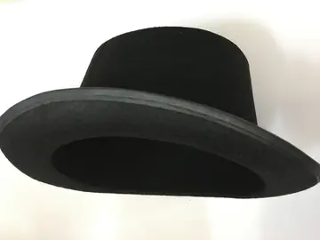 Yetişkinler İçin Siyah Renk Ringmaster Sihirbaz Şapkası Fötr Şapka 15 Cm
