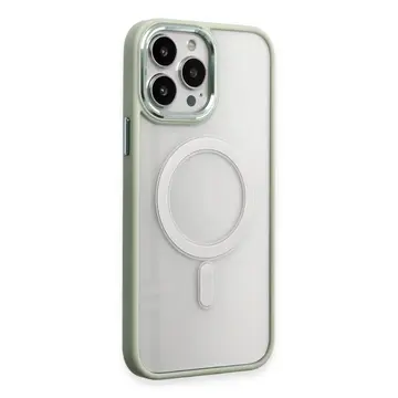 İphone 15 Pro Max Kılıf Room Magneticsafe Silikon - Su Yeşili