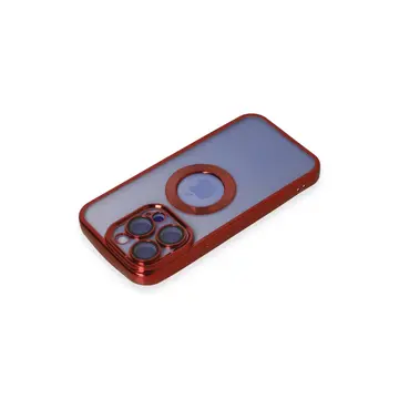 İphone 15 Pro Kılıf Slot Silikon - Kırmızı