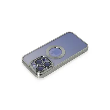 İphone 15 Pro Max Kılıf Slot Silikon - Gümüş