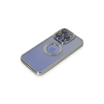 İphone 15 Pro Max Kılıf Slot Silikon - Gümüş