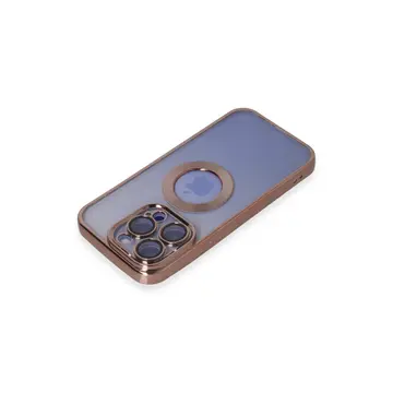 İphone 15 Pro Max Kılıf Slot Silikon - Rose Gold
