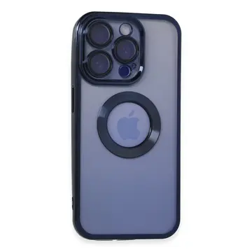 İphone 15 Pro Max Kılıf Slot Silikon - Lacivert