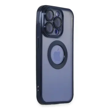 İphone 15 Pro Max Kılıf Slot Silikon - Lacivert