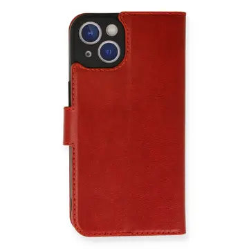 İphone 14 Kılıf Trend S Plus Kapaklı Kılıf - Kırmızı