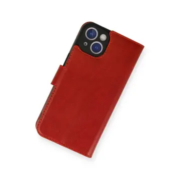 İphone 14 Kılıf Trend S Plus Kapaklı Kılıf - Kırmızı