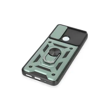 Xiaomi Redmi 12c Kılıf Pars Lens Yüzüklü Silikon - Yeşil