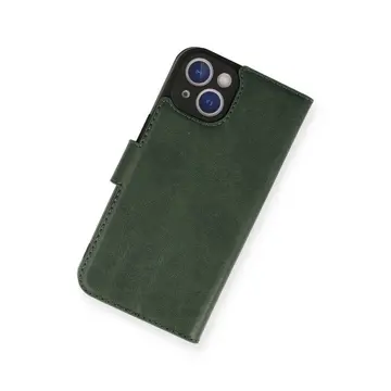 İphone 14 Kılıf Trend S Plus Kapaklı Kılıf - Yeşil