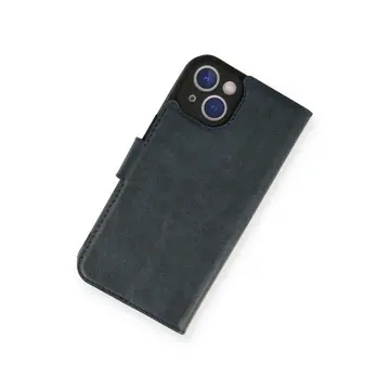 İphone 14 Kılıf Trend S Plus Kapaklı Kılıf - Lacivert