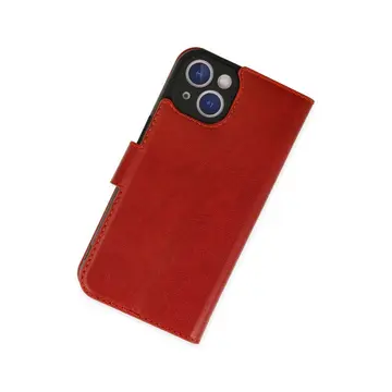 İphone 14 Plus Kılıf Trend S Plus Kapaklı Kılıf - Kırmızı