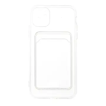 İphone 11 Kılıf Kart Şeffaf Silikon - Şeffaf