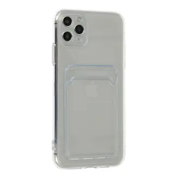 İphone 11 Pro Max Kılıf Kart Şeffaf Silikon - Şeffaf