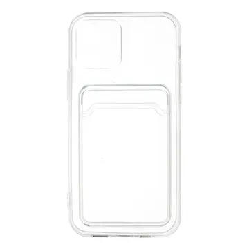 İphone 12 Kılıf Kart Şeffaf Silikon - Şeffaf