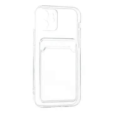 İphone 12 Kılıf Kart Şeffaf Silikon - Şeffaf
