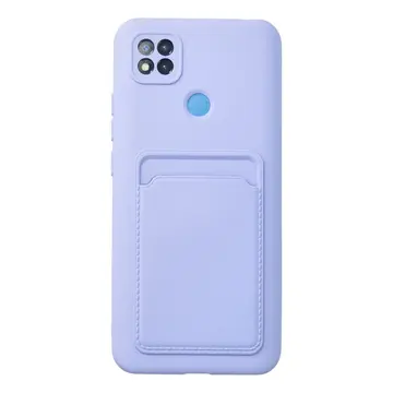 Xiaomi Redmi 9c Kılıf Kelvin Kartvizitli Silikon - Lila