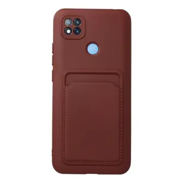 Xiaomi Redmi 9c Kılıf Kelvin Kartvizitli Silikon - Bordo