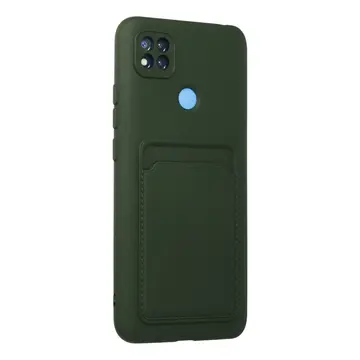 Xiaomi Redmi 9c Kılıf Kelvin Kartvizitli Silikon - Koyu Yeşil