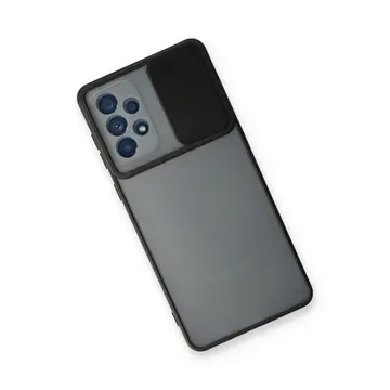 Samsung Galaxy A73 5g Kılıf Palm Buzlu Kamera Sürgülü Silikon - Siyah