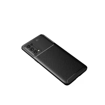 Oppo Reno 5 Pro Kılıf Auto Focus Karbon Kapak - Siyah