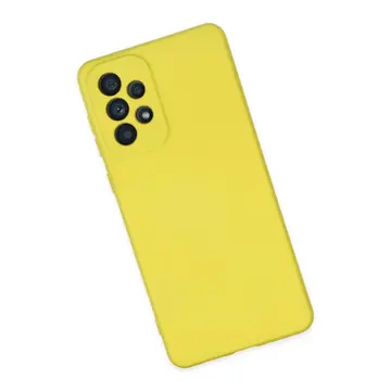 Samsung Galaxy A23 4g Kılıf Nano İçi Kadife Silikon - Sarı