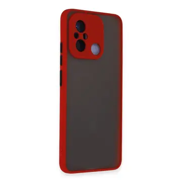Xiaomi Redmi 12c Kılıf Montreal Silikon Kapak - Kırmızı