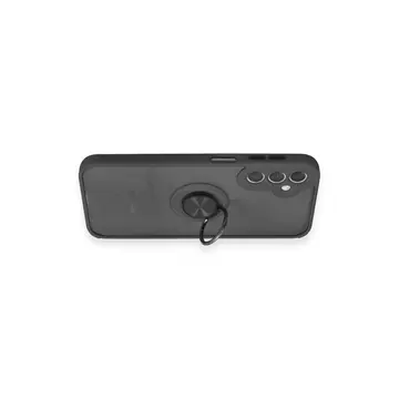 Samsung Galaxy A24 4g Kılıf Montreal Yüzüklü Silikon Kapak - Siyah