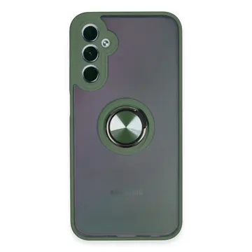 Samsung Galaxy A24 4g Kılıf Montreal Yüzüklü Silikon Kapak - Yeşil