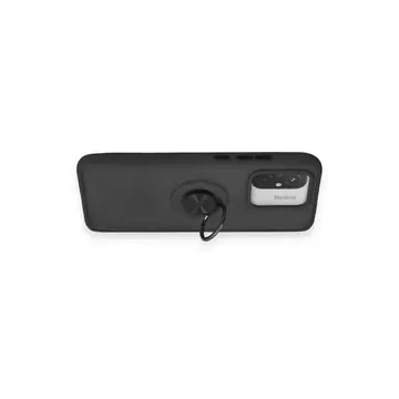 Xiaomi Redmi 12c Kılıf Montreal Yüzüklü Silikon Kapak - Siyah