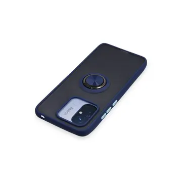 Xiaomi Redmi 12c Kılıf Montreal Yüzüklü Silikon Kapak - Lacivert