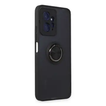 Xiaomi Redmi Note 12 4g Kılıf Montreal Yüzüklü Silikon Kapak - Siyah