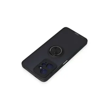 Xiaomi Redmi Note 12 4g Kılıf Montreal Yüzüklü Silikon Kapak - Siyah