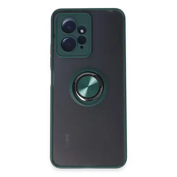 Xiaomi Redmi Note 12 4g Kılıf Montreal Yüzüklü Silikon Kapak - Yeşil