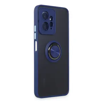 Xiaomi Redmi Note 12 4g Kılıf Montreal Yüzüklü Silikon Kapak - Lacivert