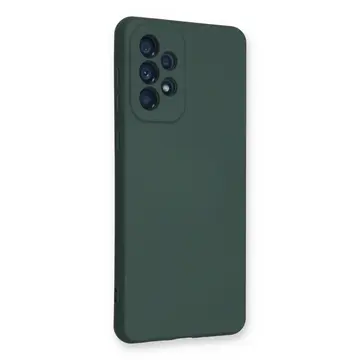 Samsung Galaxy A53 5g Kılıf Nano İçi Kadife Silikon - Koyu Yeşil