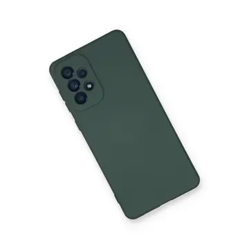 Samsung Galaxy A53 5g Kılıf Nano İçi Kadife Silikon - Koyu Yeşil