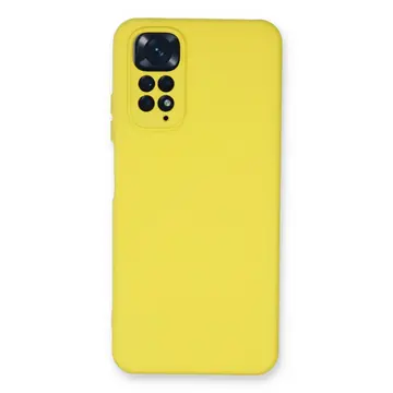 Xiaomi Redmi Note 11 Kılıf Nano İçi Kadife Silikon - Sarı
